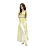 Beautiful Small Set 2026 Super Fire Age Reduction Temperament Mature Design Yellow T-Shirt Spliced Skirt Suit