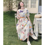 Super Good-Looking Summer Tweed Age-Daffiti Style Dress Women 2026 New Relaxation Feeling Korean Niche A Dress