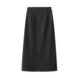 Lattice Haired Half-Dress Woman 2025 Autumn And Winter Loose Thin Crobrow Long A-Word Bag Hip Skirt 9153