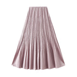 High-Waisted A-Word Half-Dress Woman 2025 Spring New High-End Temperament Pendant Fishtail 100-Folded Long Dress K532