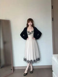 Solo Explosion ~ Lace Secret ~ Sexy Lace Suspension French Lace Ribbon Ribbon Ribbon Receipt Waist Netɴ Dress Woman