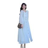 Tea Break French White Dress Women's Early Spring 2025 New Gentle Style Art Retro Super Fairy Fairy Dress