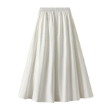 Black Embroidery High Waist Hanging Feeling Half-Dress Woman Autumn Korean Design Sense Loose A-Word Swing Skirt 2531