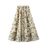 Heavy Industry Flower Lien Fairy Dress 2025 Spring New Covered Long Umbrella A-Word Tunma Skirt 1863