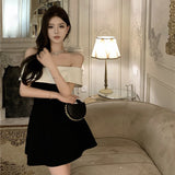 Temperament Famous Birthday Dress High Light Luxury Small Robe High Sense Small Dress Shoulder Dress