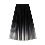 Elegant Temperament Gradually Faded Half-Body Dress 2025 Spring And Summer New Light Luxury High-Waist A Skirt 0872