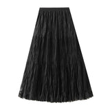 Fairy Temperament Mesh Dress Dress Girl 2026 Spring And Summer High-Waist A Word Folded Loose Big Swing Skirt 0915