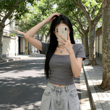 Short-Sleeved Women's Short Clothes Summer 2026 New Body-Clam Navel Pure Hot Girl T-Shirts