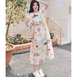 Super Good-Looking Summer Tweed Age-Daffiti Style Dress Women 2026 New Relaxation Feeling Korean Niche A Dress