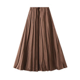 2025 Spring New Flow Of Folding A Word Half-Body Skirt Showing Lean Tight High Waist Loose Skirt 9858