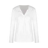 White Lanky Long-Sleeved Loose T-Shirt Women's Autumn Casual Thin Sun Hoodie Pure Color Thin Cloth