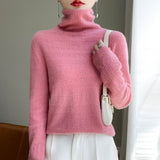 First-Line Ready-To-Wear Wool Blends 2026 Autumn And Winter Women's Heap Collar New Short-Scribled Knitted Bottom Sweater