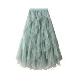 2025 Net Dress Cake Skirt Skirt Super Fairy Hanging Yarn Dress Princess Skirt Pink Sea Grass Skirt Autumn 030303