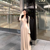 French Knitted Coat Dress Dress 2025 New Women's Early Autumn Design Temperament To Close The Waist