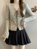 Vintage Long-Sleeved Knitted Shirt Women Autumn New High-End Feel Inside The Bottom MM Cover Thin Top
