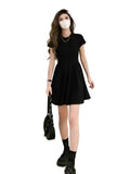 French Hepburn Black High-End Temperament Dress Women's Summer 2025 New Small Thin Short Skirt