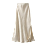 Dark-Patterned High-Sense Violet Dress Summer Female-Sin-Law Fishtail Skirt Open-Fork Cool Dress D9909