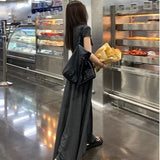 Yujie Style High-End Temperament Dress Dress Women Summer 2027 New French Sexy Slimming Temperament Long Dress