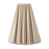 Double-Sided Wear 100-Fold Skirt Half Body Autumn And Winter Large-Size A Skirt 2025 New Belly Skirt D1802