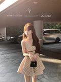 2026 Heart Porka Summer Bobutt Big Bow Bump Color Sleeveless Small Dress Vest Skirt Skirt Girl