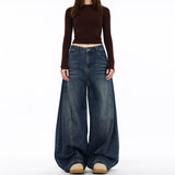 Vintage Cat Needs To Wash Black Languid Slackness Scissors Jeans New Loose Broad Leggings
