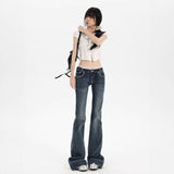 Low-Waisted Micro-Horn Jeans Women In The Fall Of 2025 New Hottie Slim Horned Horseshoe Trousers
