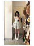 Sweet Babes Small Flying Sleeves Shredded Flower Dress Women's First Summer Love Gentle Wind Cake Princess Dress Waist Fluffy Skirt