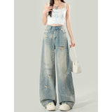 Vintage Ripped Jeans Women 2026 Summer Trend With New Loose Thin Legs Drag Trousers