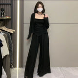 Lazy Temperament Set Spice Girl With Sunscreen Shang-Lao Shirt Women's Summer New High Waist Casual Dresses