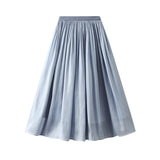 Silk Sensing Temperament Half-Dress Girl Slimming Long A-Shaped Skirt Flowing Summer Egan Yarn Skirt 9818