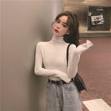 Shirt Women's Clothing Spring 2026 New Half-High Collar Blouse Wearing Thin Slim Girl Long-Sleeved T-Shirt