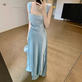 High-End Sapphire Set Of Sapphire Light Luxury Dress 2026 New Heavy Industry Nail Bead Banquet Dress Hanging Long Skirt