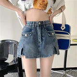 Spice Girls Open Fork Cowboy Dress Summer 2025 New High-Lumbar Ass Anti-Styled Walks Short Dresses Women's Dress