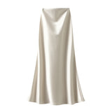 Thickened Gold Denice Half-Dress Woman 2025 Autumn And Winter High-Rise Thin Fishtail Skirt Dress 9986