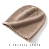 Cashmere 2026 Autumn And Winter New Women's High-End Solid Color Knitting Thick To Keep Warm Fashion Cloud Flowers Casual Hat