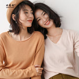 Wool Blended 2026 Autumn And Winter New Women's Round V. Collar Loose Short Jacket On The Head Of The Bottom Knitting Sweater