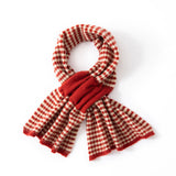 100% Pure Cashmere 2026 Autumn And Winter New Women's Small Square Perforated Knitting Knitting Warm Neck Small Scarf