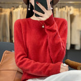 Support Quality Inspection Seamless 100% Pure Wool 2026 Line Ready-On-Line Autumn And Winter New Round Collar Knitted Bottom Sweater