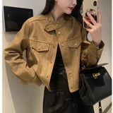 Maillard Coat Women's Spring And Autumn 2026 New Thin Design Embroidered Velvet Jacket Casual Top
