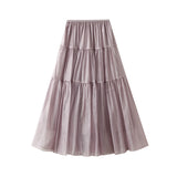 Gentle Wind High Waist Half-Dress Women's Long Dress 2025 Summer New Small Piece Cake Skirt 0552