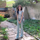 Black High-Waisted Micro-Horn Jeans Women's Autumn 2025 Thin New Burst Spring And Autumn Women's Horseshoe Pants