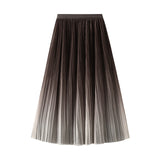 Elegant Temperament Gradually Faded Half-Body Dress 2025 Spring And Summer New Light Luxury High-Waist A Skirt 0872