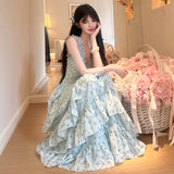 Unique Beautiful Beautiful View Of The Broken Flowers Hanging Dress Women Summer Pomp Seaside Holiday Dress