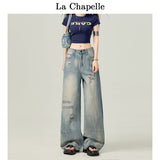 Blue Low-Rise Wide-Legged Jeans Women's Summer Thin 2025 Trend New Loose Thin Straight Tube Trousers