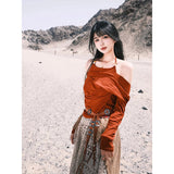 Ningxia, Xinjiang, The Great Northwest Desert Travel Filming Skinny Wearing Dresses Yunnan Sichuan West Tourism Ethnic Style Dress