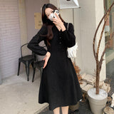 First Love Tea Break Dress V Collar With Coat Dress Women Autumn Gentle Style Dress Chic Women's Trend