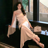 Thai Island Vacation Bra Dress Femininity Designer Niche Shawl Beautiful Glide Dress Dress