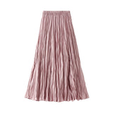 Folded Folded Skirt Half Skirt Autumn And Winter Girl A Word Long With Sweater Winter Skirt Wrinkled Winter Skirt 8862