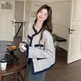 French-Style Tuxedo Small Fragrant Coat 2025 Autumn New Temperament Style Short Coarse Flowers On The Top
