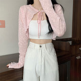 Solid Color Shoulder With Ice Silk Sunscreen Cardigan Women's Spring And Summer Thin Coat Short Outer Small Shawl Hoodie